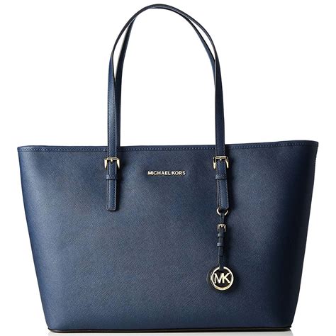 michael kors jet set tote navy|michael kors jet set saffiano.